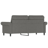 2-Seater Sofa Dark Grey 140 cm Fabric