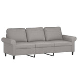 3-Seater Sofa Light Grey 180 cm Fabric