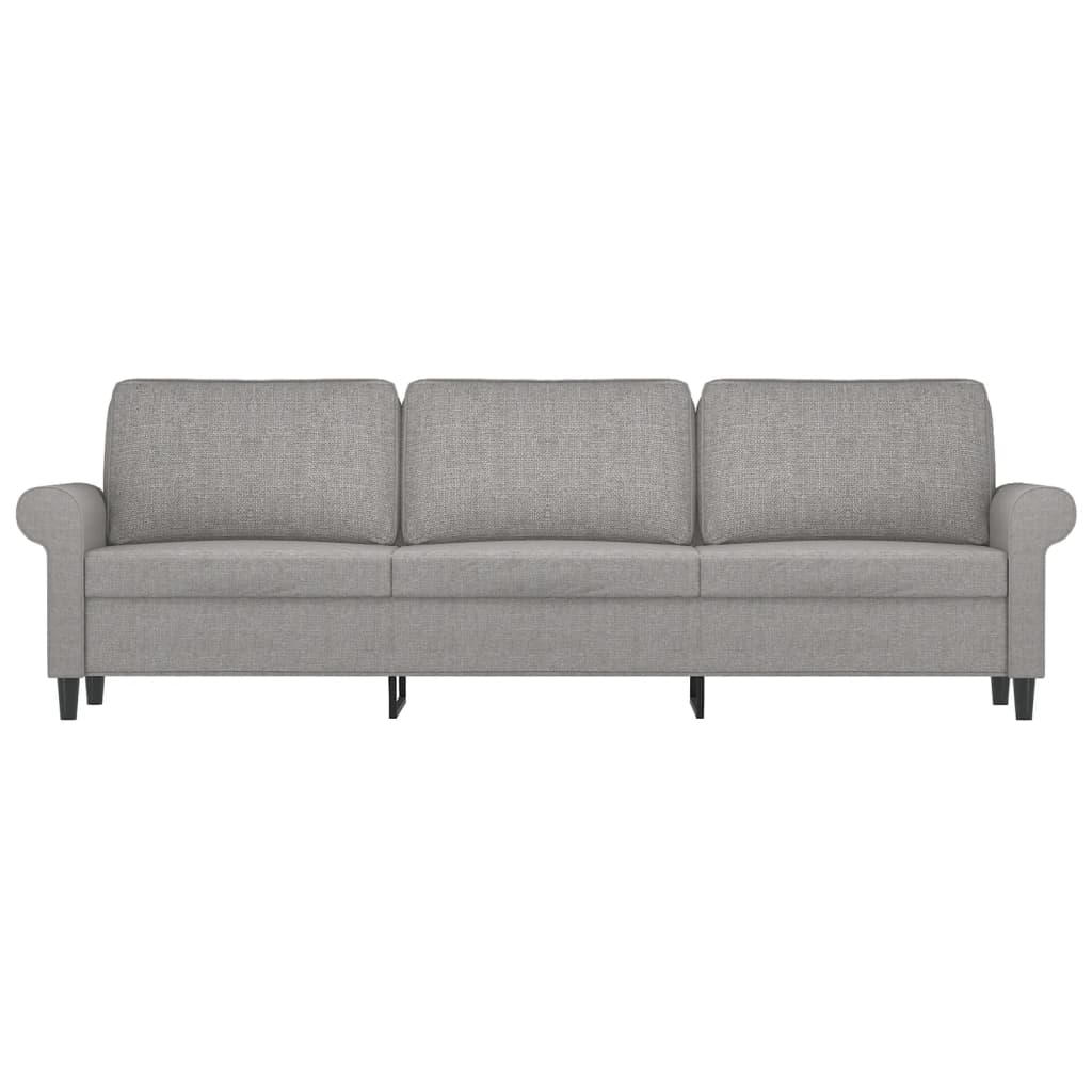 3-Seater Sofa Light Grey 180 cm Fabric