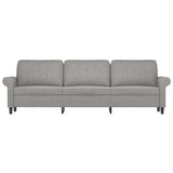 3-Seater Sofa Light Grey 180 cm Fabric - Side View