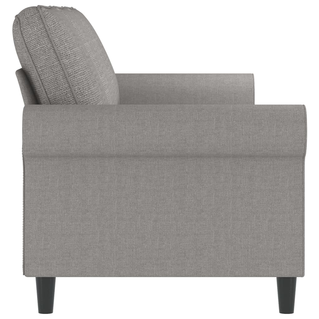 3-Seater Sofa Light Grey 180 cm Fabric