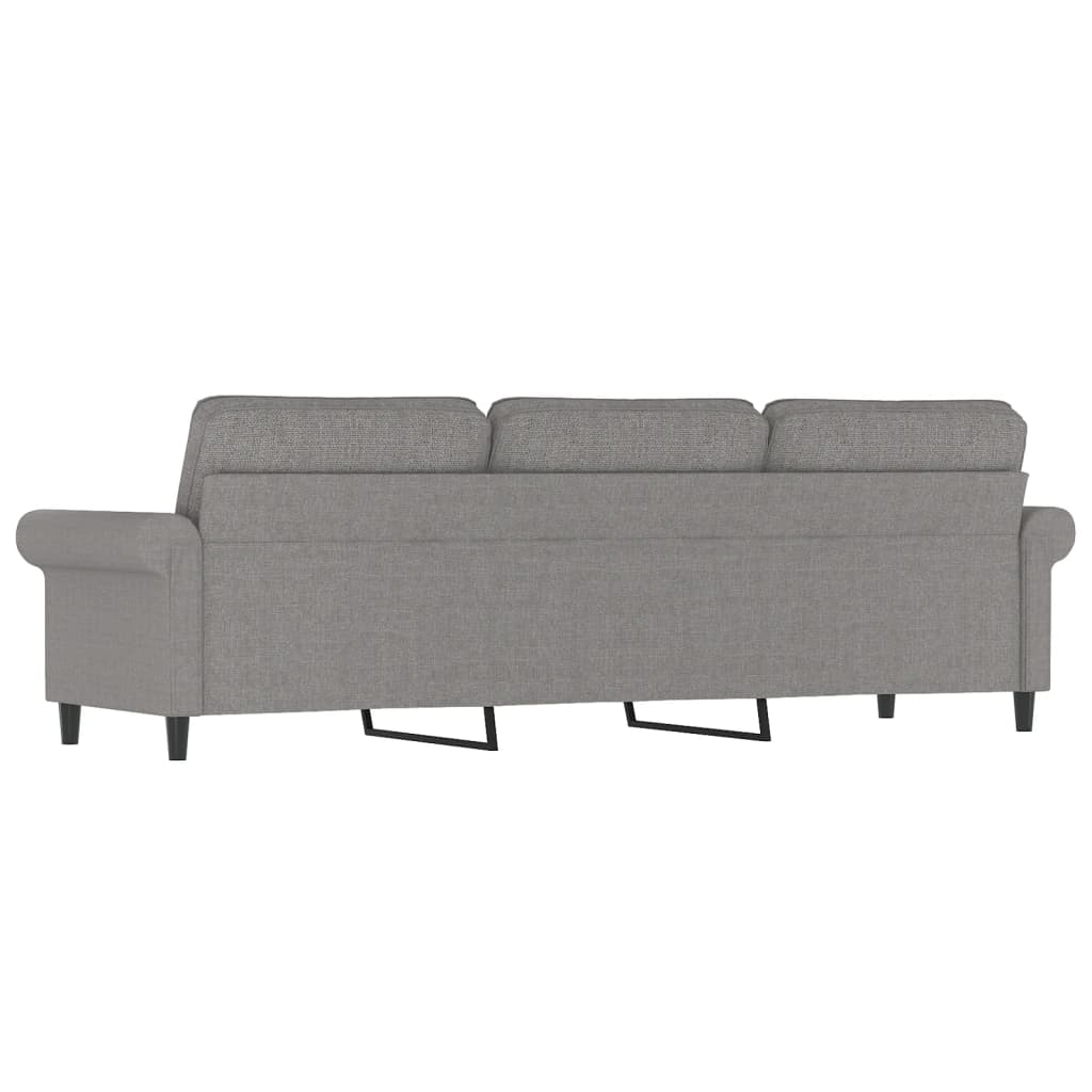 3-Seater Sofa Light Grey 180 cm Fabric