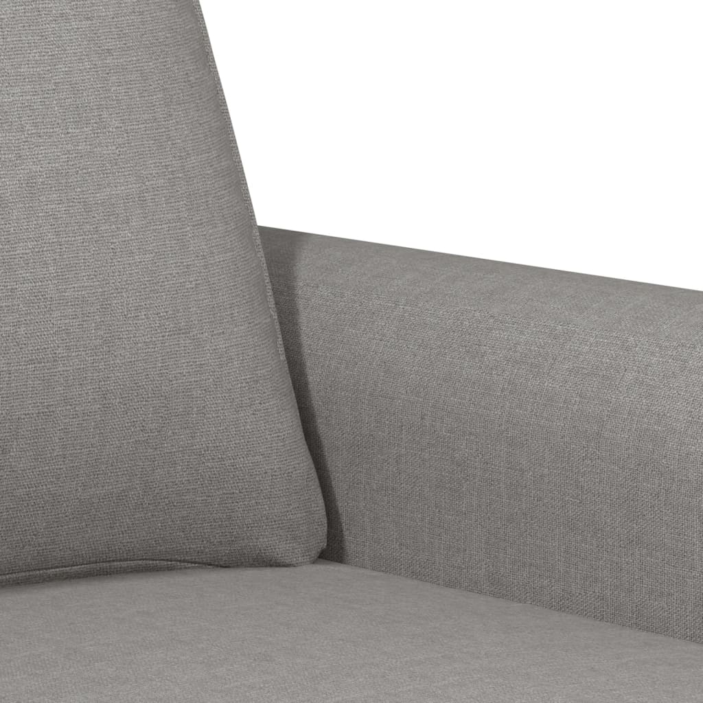 3-Seater Sofa Light Grey 180 cm Fabric