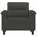Sofa Chair Dark Grey 60 cm Microfibre Fabric - Side View