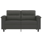 2-Seater Sofa Dark Grey 120 cm Microfibre Fabric