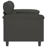 2-Seater Sofa Dark Grey 120 cm Microfibre Fabric - Top-Down View
