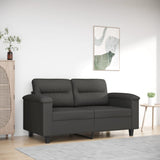 2-Seater Sofa Dark Grey 120 cm Microfibre Fabric