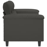 2-Seater Sofa Dark Grey 140 cm Microfibre Fabric