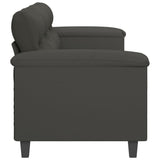 3-Seater Sofa Dark Grey 210 cm Microfibre Fabric - Top-Down View
