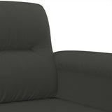 3-Seater Sofa Dark Grey 210 cm Microfibre Fabric - Rear View