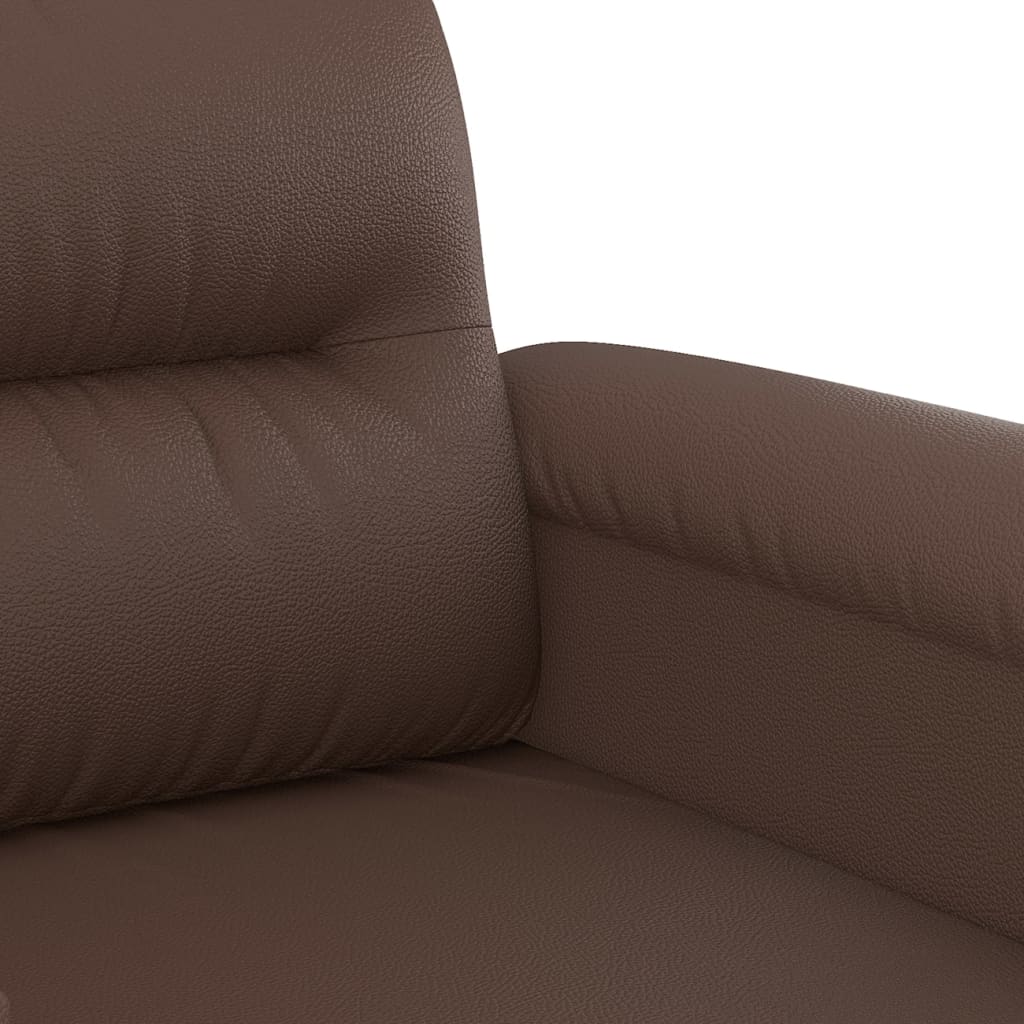 2-Seater Sofa Brown 120 cm Faux Leather