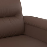2-Seater Sofa Brown 120 cm Faux Leather