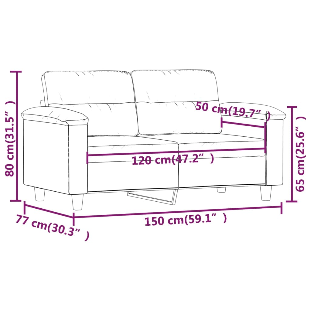 2-Seater Sofa Brown 120 cm Faux Leather