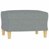 Footstool Light Grey 60x50x41 cm Fabric