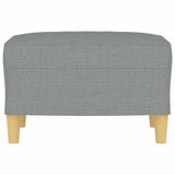 Footstool Light Grey 60x50x41 cm Fabric - Side View