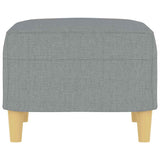 Footstool Light Grey 60x50x41 cm Fabric - Top-Down View