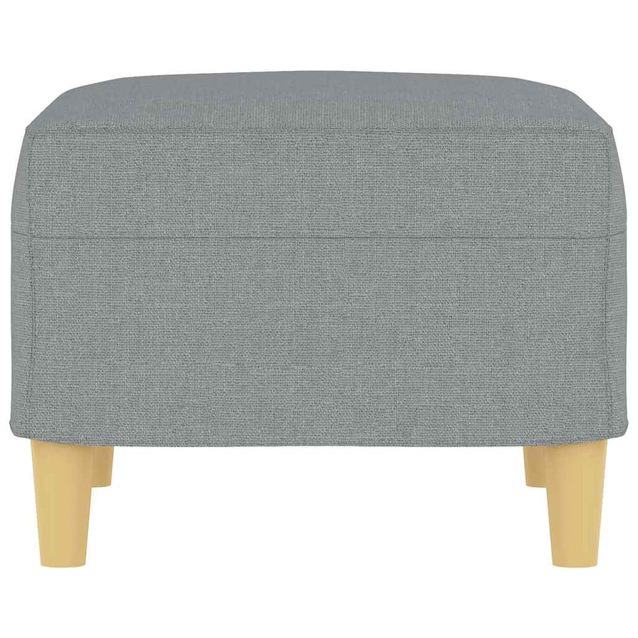 Footstool Light Grey 60x50x41 cm Fabric