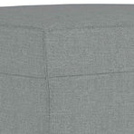 Footstool Light Grey 60x50x41 cm Fabric