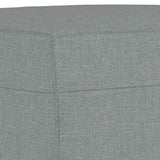 Footstool Light Grey 60x50x41 cm Fabric - 45-Degree Angle