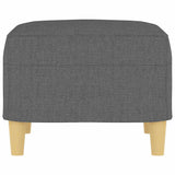 Footstool Dark Grey 60x50x41 cm Fabric - Top-Down View