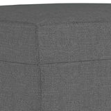 Footstool Dark Grey 60x50x41 cm Fabric - 45-Degree Angle