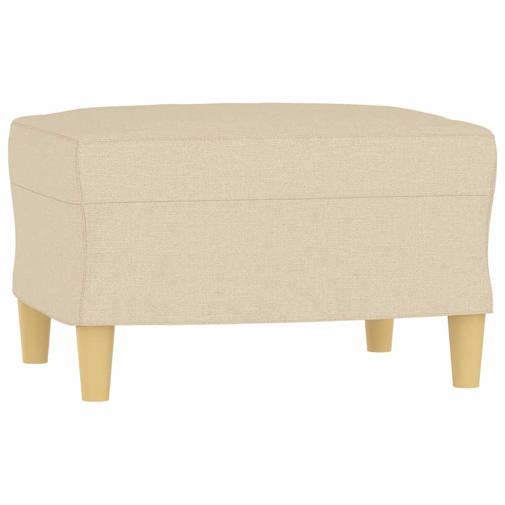 Footstool Cream 60x50x41 cm Fabric