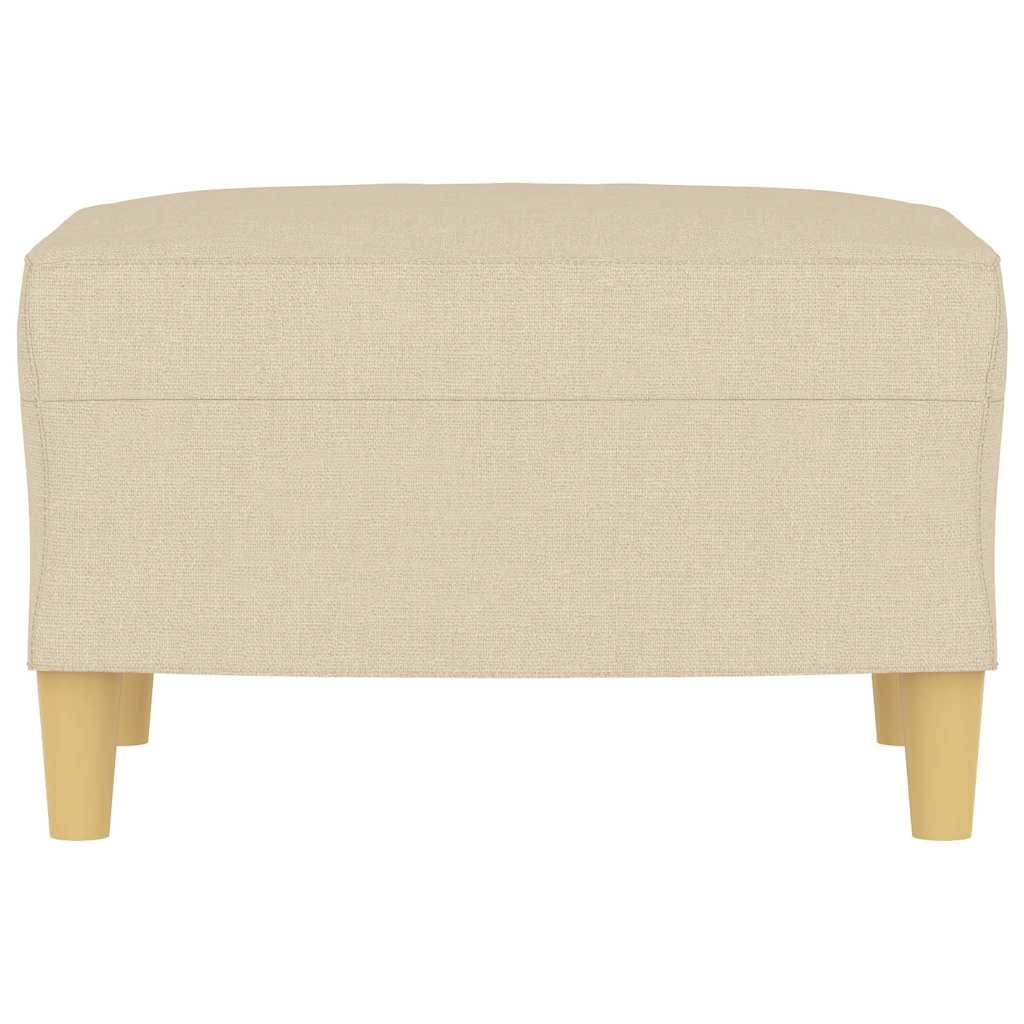 Footstool Cream 60x50x41 cm Fabric