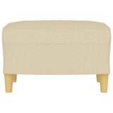 Footstool Cream 60x50x41 cm Fabric
