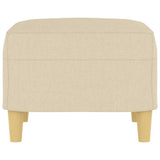 Footstool Cream 60x50x41 cm Fabric - Top-Down View