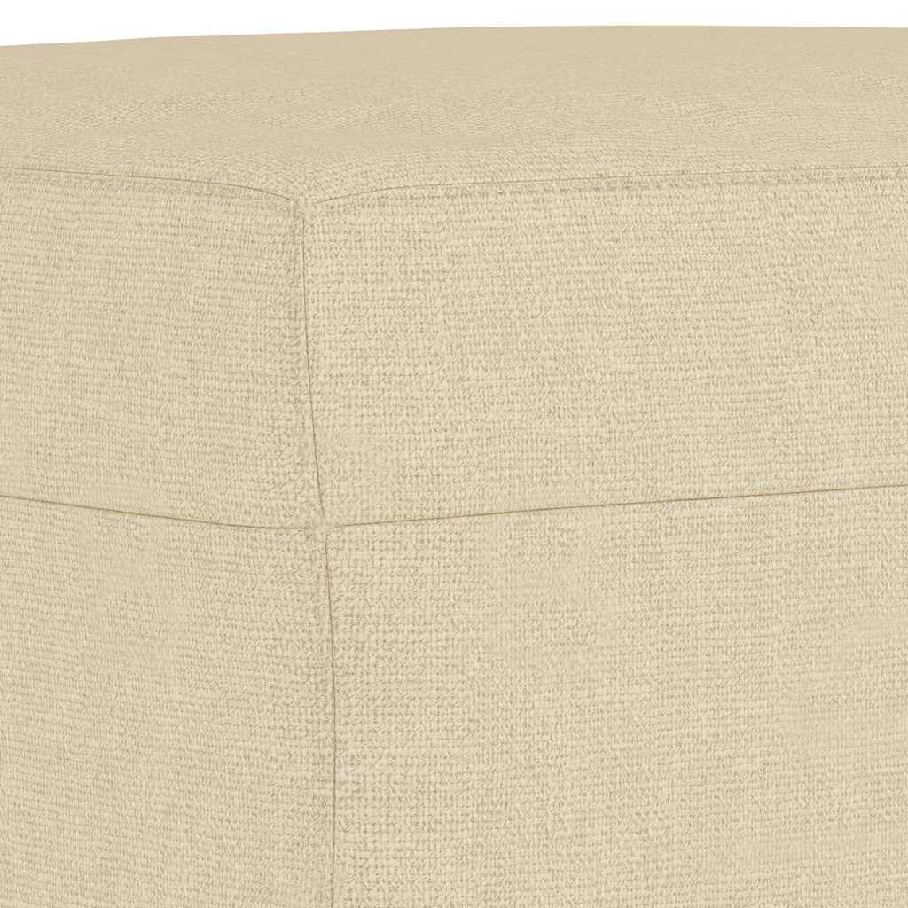 Footstool Cream 60x50x41 cm Fabric