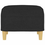 Footstool Black 60x50x41 cm Fabric - Top-Down View