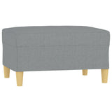 Footstool Light Grey 70x55x41 cm Fabric - Front View