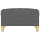 Footstool Dark Grey 70x55x41 cm Fabric - Side View
