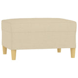 Footstool Cream 70x55x41 cm Fabric
