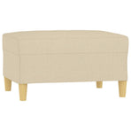 Footstool Cream 70x55x41 cm Fabric