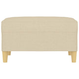 Footstool Cream 70x55x41 cm Fabric