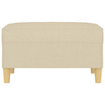 Footstool Cream 70x55x41 cm Fabric