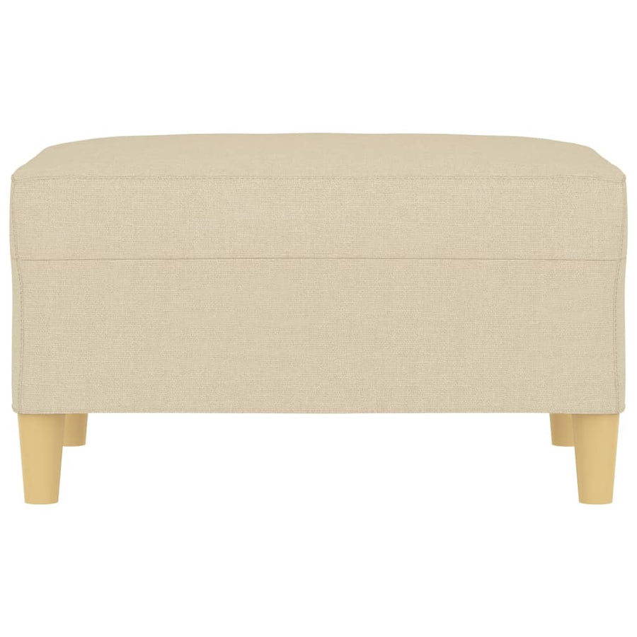 Footstool Cream 70x55x41 cm Fabric