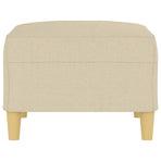 Footstool Cream 70x55x41 cm Fabric