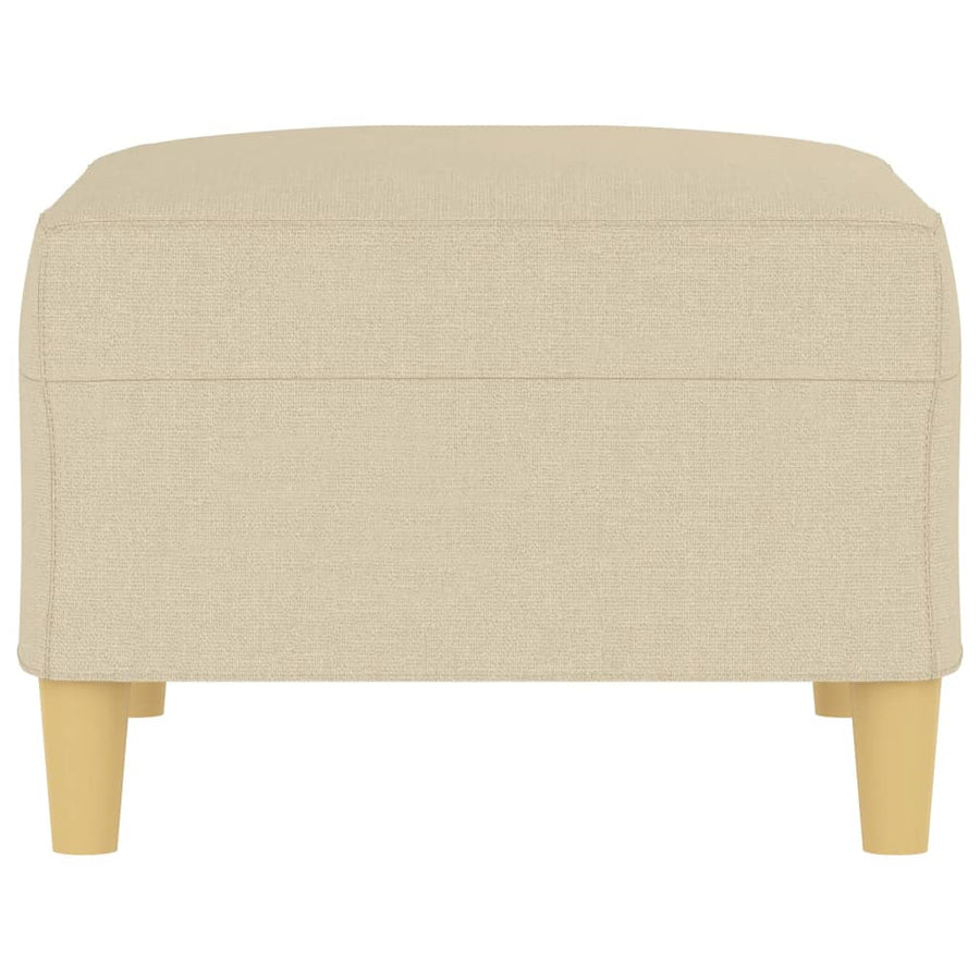 Footstool Cream 70x55x41 cm Fabric