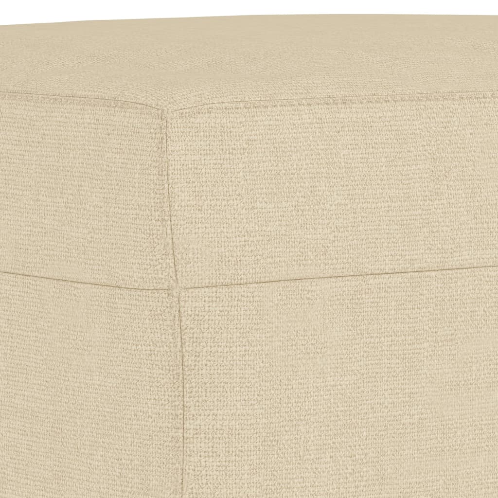 Footstool Cream 70x55x41 cm Fabric