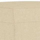 Footstool Cream 70x55x41 cm Fabric