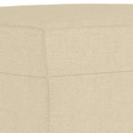 Footstool Cream 70x55x41 cm Fabric