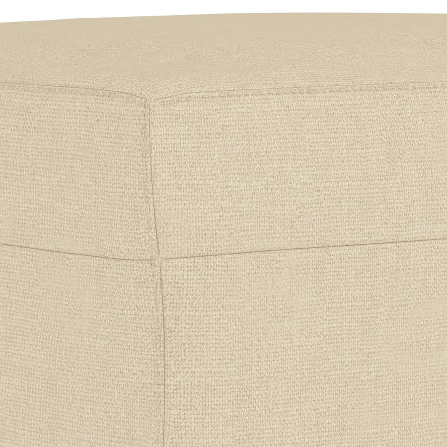 Footstool Cream 70x55x41 cm Fabric