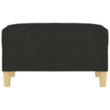Footstool Black 70x55x41 cm Fabric - Side View