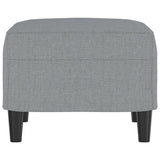 Footstool Light Grey 60x50x41 cm Fabric - Top-Down View