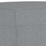 Footstool Light Grey 60x50x41 cm Fabric - 45-Degree Angle