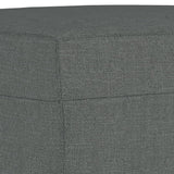 Footstool Dark Grey 60x50x41 cm Fabric - 45-Degree Angle