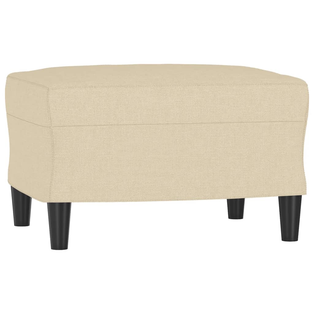 Footstool Cream 60x50x41 cm Fabric