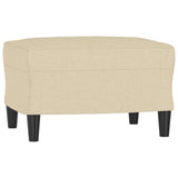 Footstool Cream 60x50x41 cm Fabric